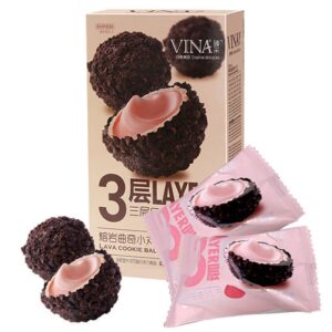 100g法丽兹熔岩曲奇小丸子草莓味