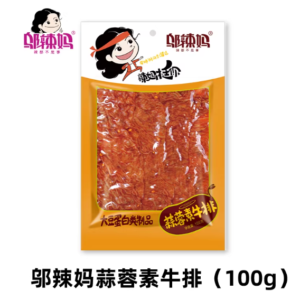 100g邬辣妈蒜蓉素牛排
