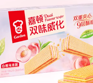 155.2g嘉顿白桃乌龙味威化