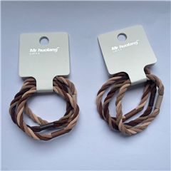 JS-奶咖色3根扭扭皮筋