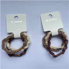 JS-奶咖色基础3根辫子皮筋