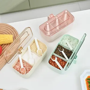 J三美优家比心希朵三格调味盒