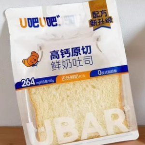 U吧U吧高钙原切鲜奶吐司120g