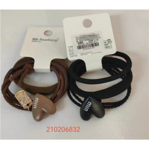 YD-常规爱心AB款皮筋3pcs