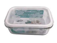 三美优家长方形玻璃保鲜盒