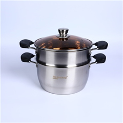 乐家复合钢汤蒸锅22cm