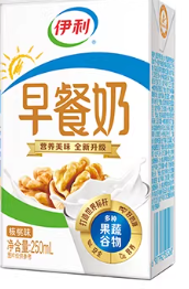 伊利早餐奶核桃味