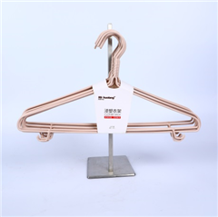 固定扭花带勾浸塑衣架