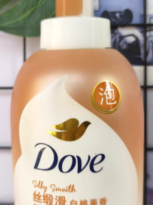 多芬丝缎滑白桃果香沐浴泡泡400g