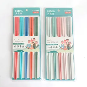 天然典合金筷5入（竹报平安）