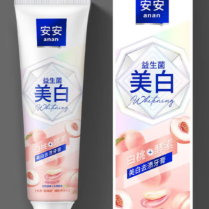 安安美白去渍牙膏白桃味