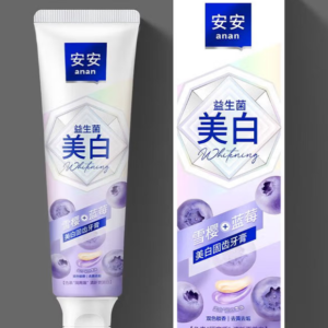 安安美白固齿牙膏蓝莓味
