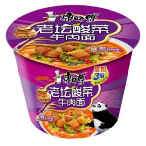 康师傅老坛酸菜牛肉面桶