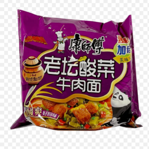 康师傅酸菜牛肉面袋装117g