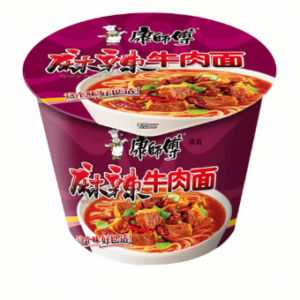 康师傅麻辣牛肉面桶