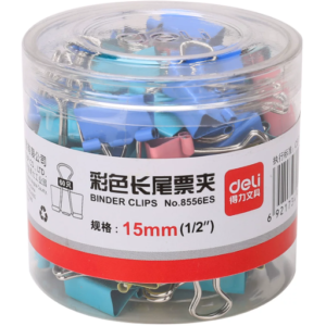 得力6#60只长尾夹8556ES