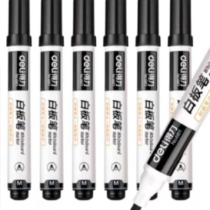 得力6811黑色白板笔