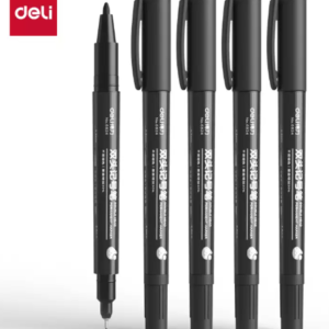 得力6824小双头记号笔红黑色