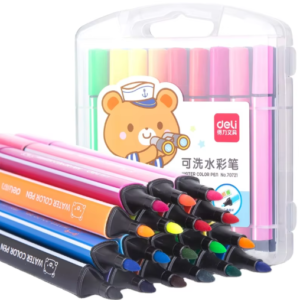 得力可洗水彩笔18色70721