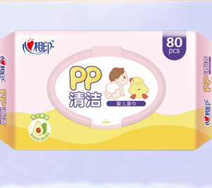 心相印PP清洁婴儿湿巾80片乳木果油