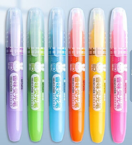 晨光香味荧光笔蓝色