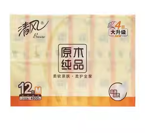 清风原木纯品1200抽12包