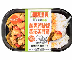 田小花酸爽鸡块饭蛋花芙蓉汤