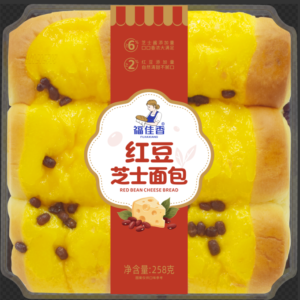 福佳香红豆芝士面包258g