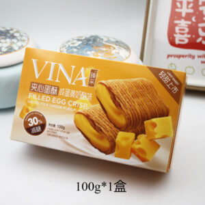臻采夹心蛋酥咸蛋黄奶酪味100g