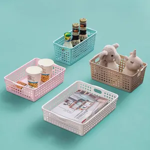 茶花圆点收纳筐-L2896