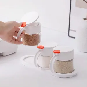 茶花圆点玻璃调味瓶