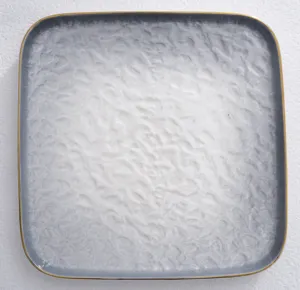 雅诚德水波石墨248mm永佳四方盘（10）